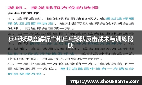 乒乓球深度解析广州乒乓球队反击战术与训练秘诀